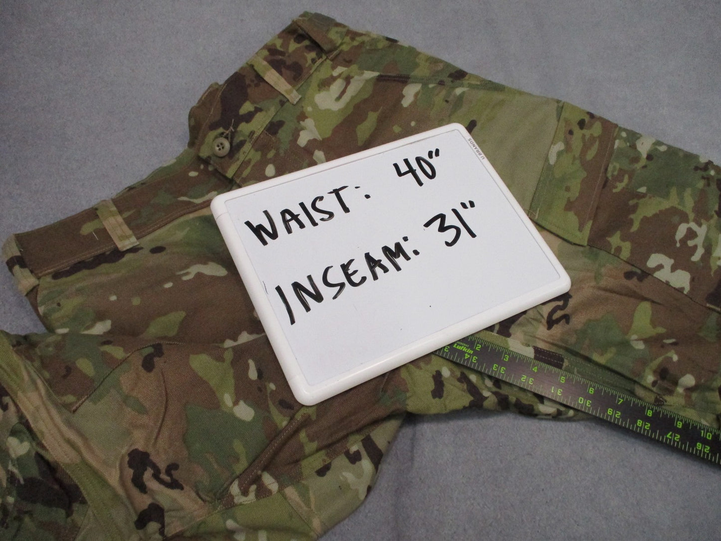ARMY ADVANCED COMBAT PANTS W/ CRYE KNEE PAD SLOTS LARGE/REGULAR SCORPION OCP
