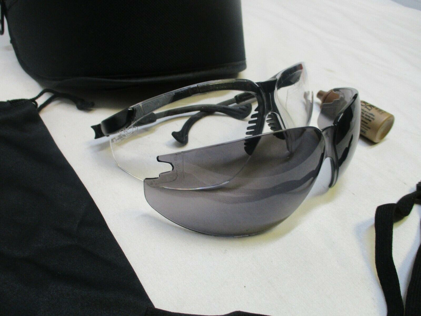 MILITARY SAFETY GLASSES UVEX XC GENESIS EYE PRO KIT CLEAR & DARK LENS Z87.1 APEL
