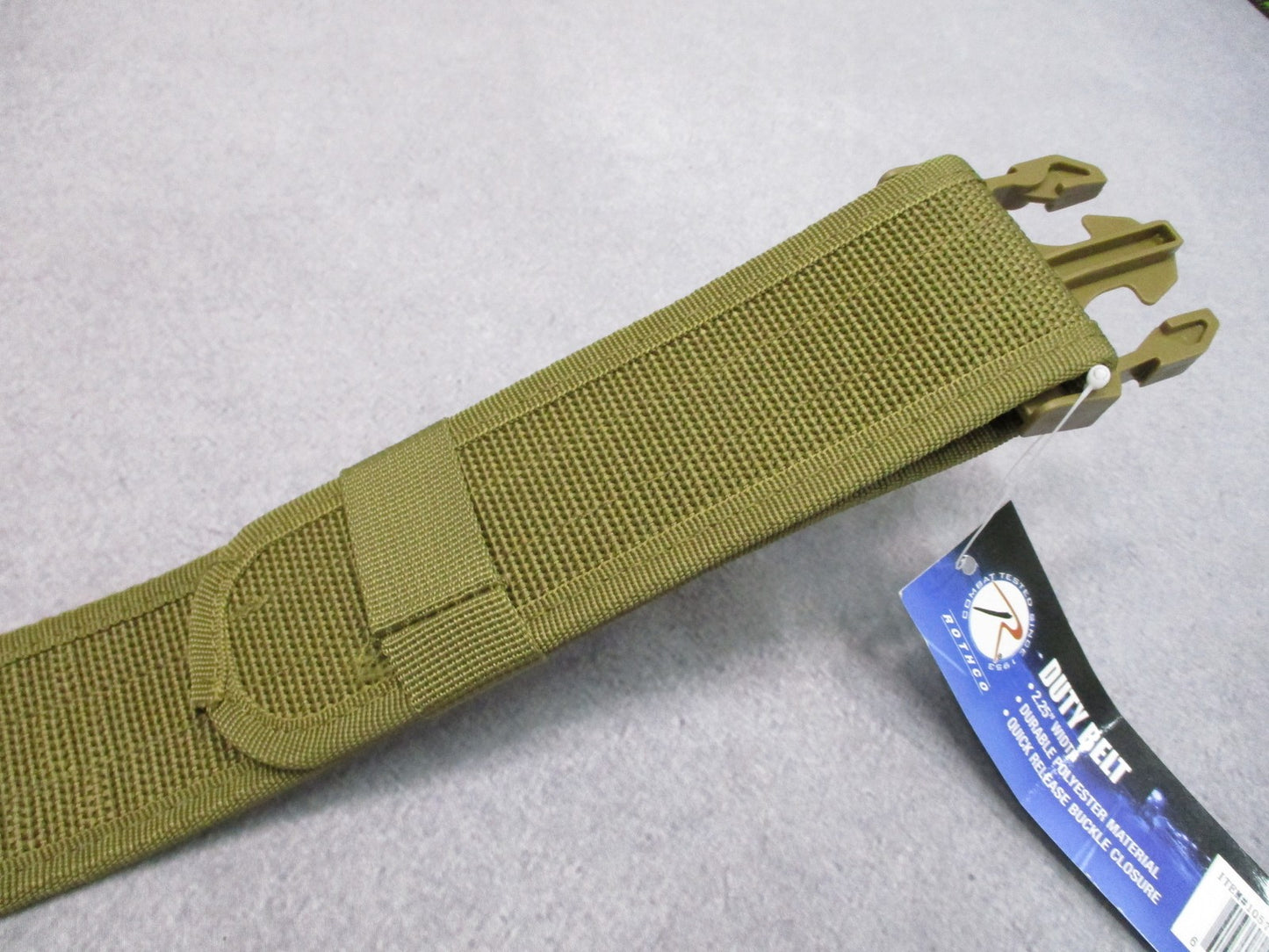Rothco Duty Belt 40-44 Coyote Brown 2.25in Quick Release Police Security NWT