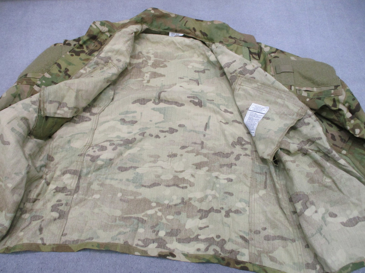 US Military Aircrew Combat Coat MultiCam Flame Resistant Large Short Flight A2CU