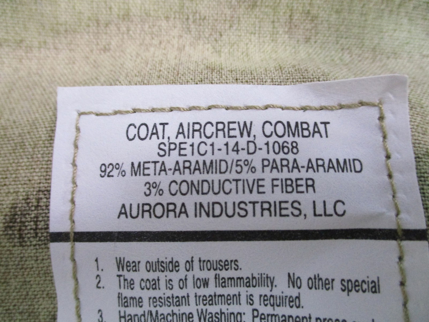 US Military Aircrew Combat Coat MultiCam Flame Resistant Large Short Flight A2CU