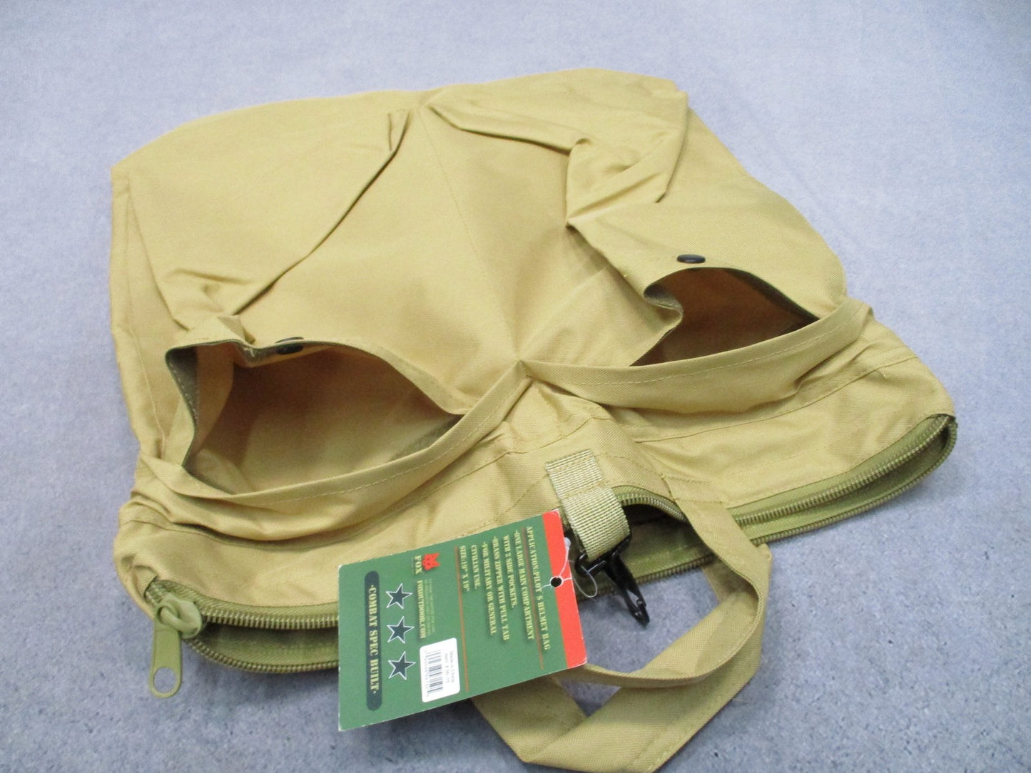 New Fox Outdoor Pilot's Helmet Bag Tan 19x19 Tactical Flight Gear Carry Case