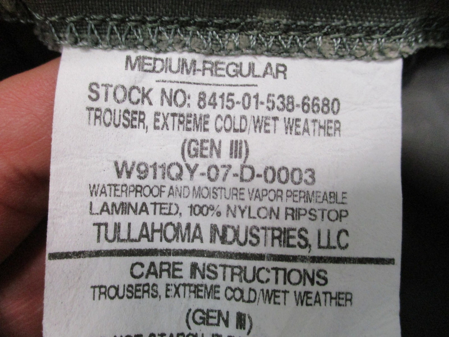 New US Army GEN III ECWCS Gore-Tex Trousers Medium Regular Digital Camo Pants