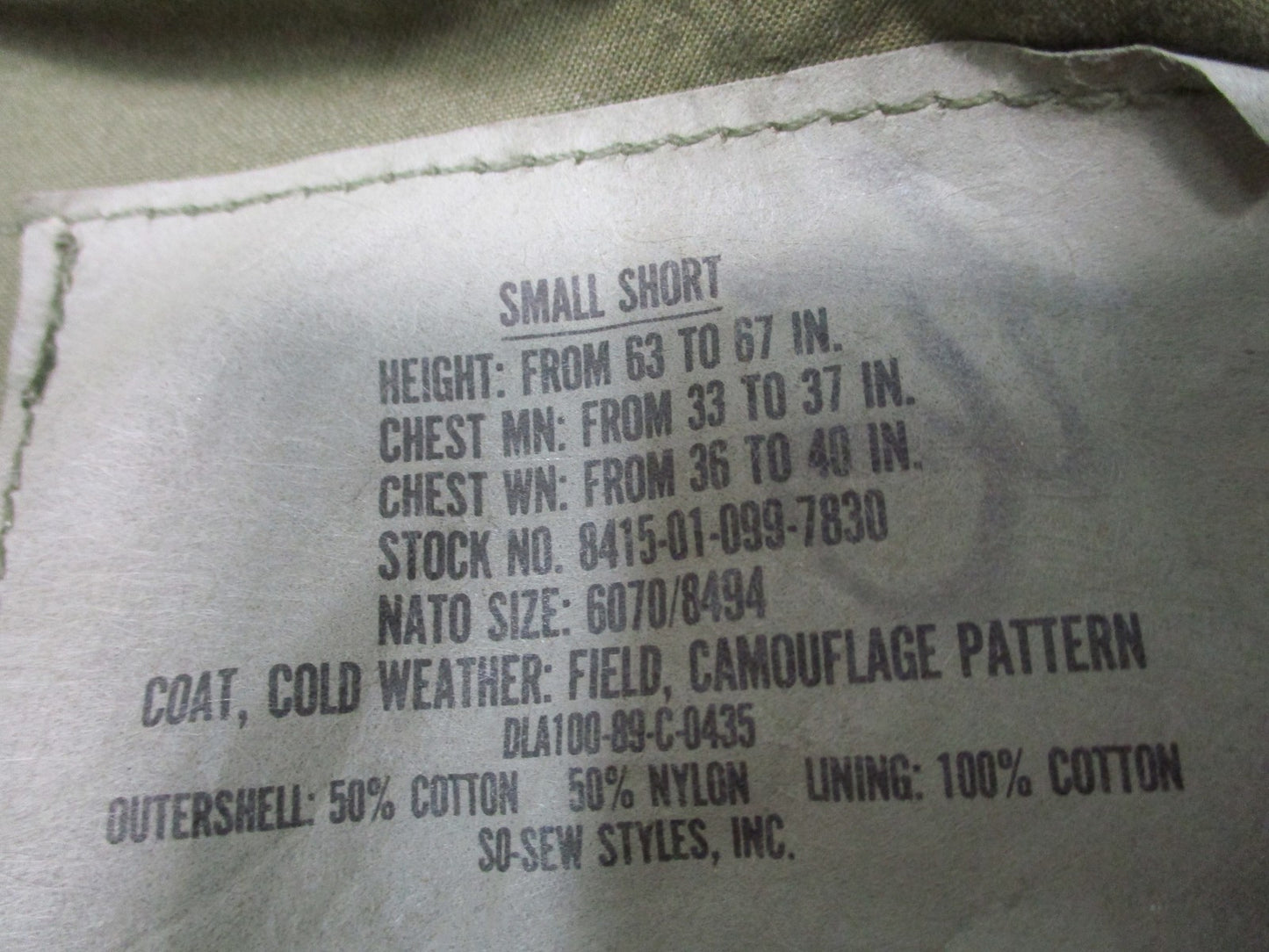 Vintage US Military M-65 Field Jacket Woodland Camo Small Short Airborne Patches
