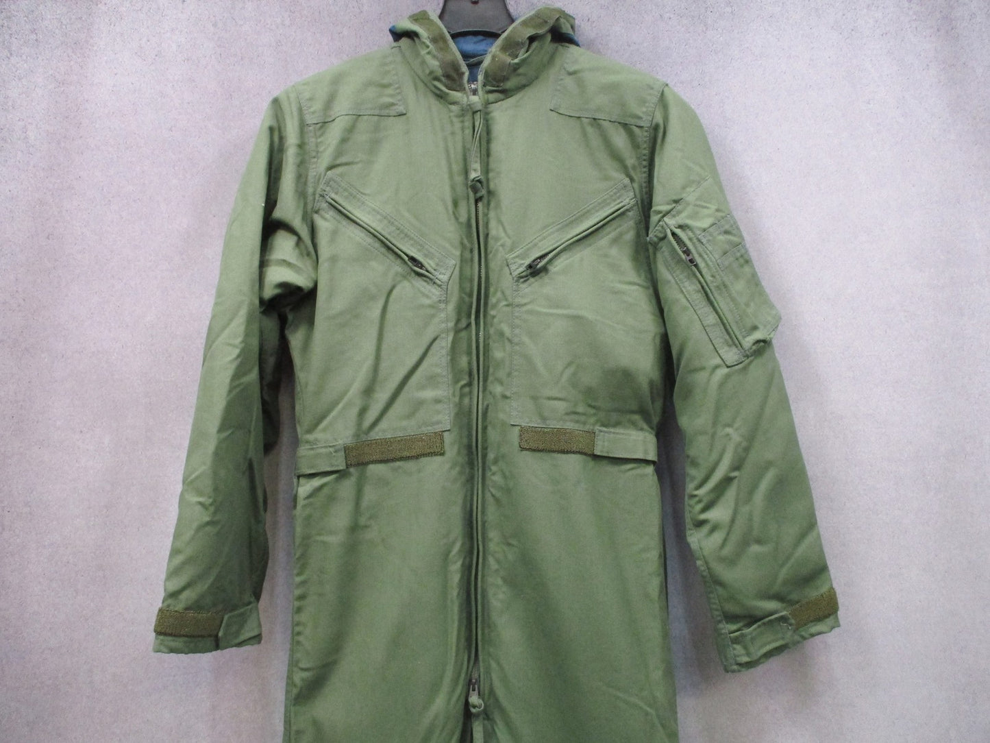 Vintage 1983 Mustang Aviation Coverall Flight Suit Olive Drab Size SL Military