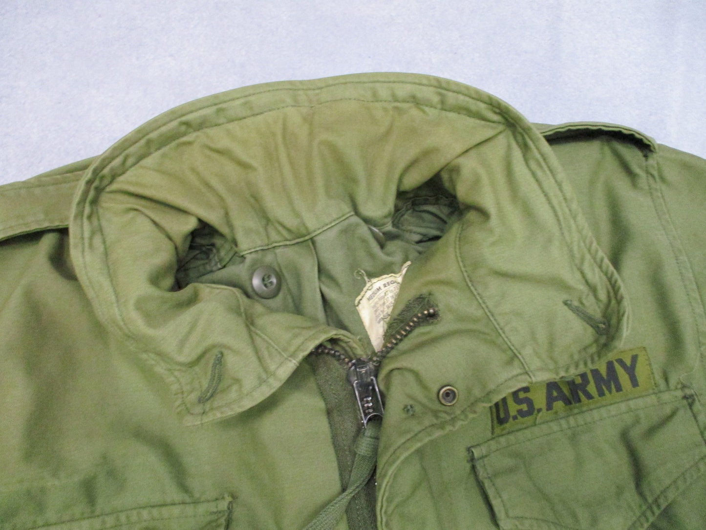 1972 US Army M65 Field Jacket Medium Regular OG-107 John Ownbey Vietnam Era