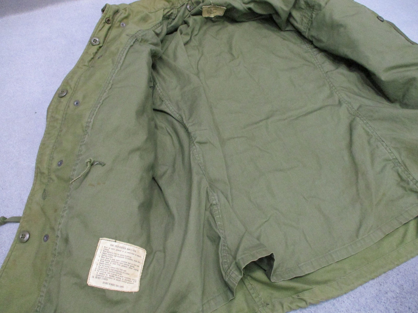 1972 US Army M65 Field Jacket Medium Regular OG-107 John Ownbey Vietnam Era