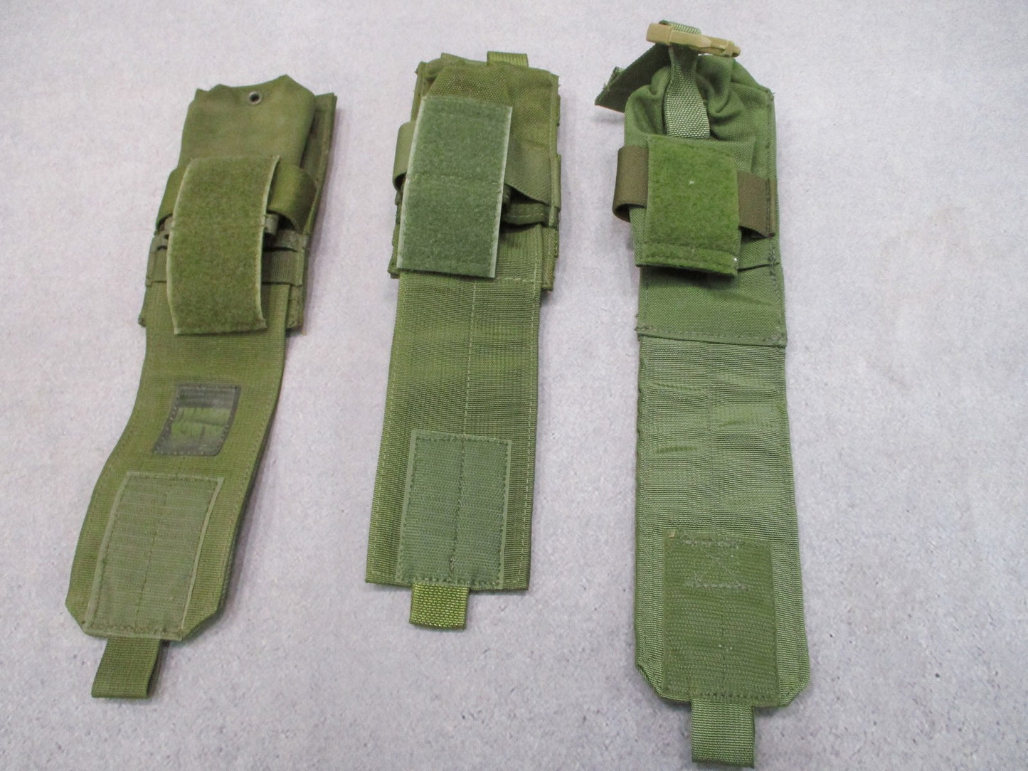 Lot of 3 Tactical Assault Gear & Blackhawk MOLLE Magazine Pouches Olive Drab