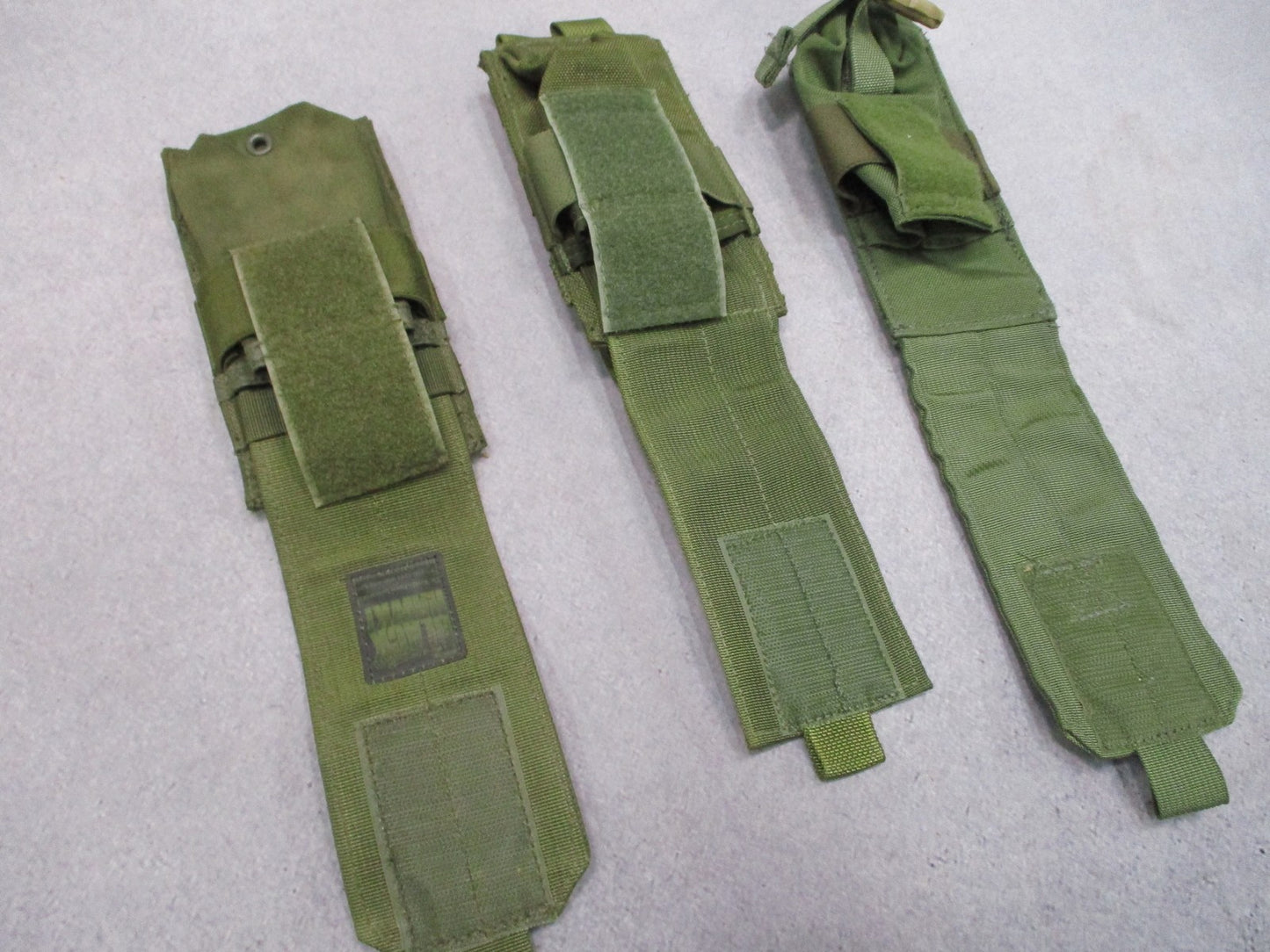 Lot of 3 Tactical Assault Gear & Blackhawk MOLLE Magazine Pouches Olive Drab