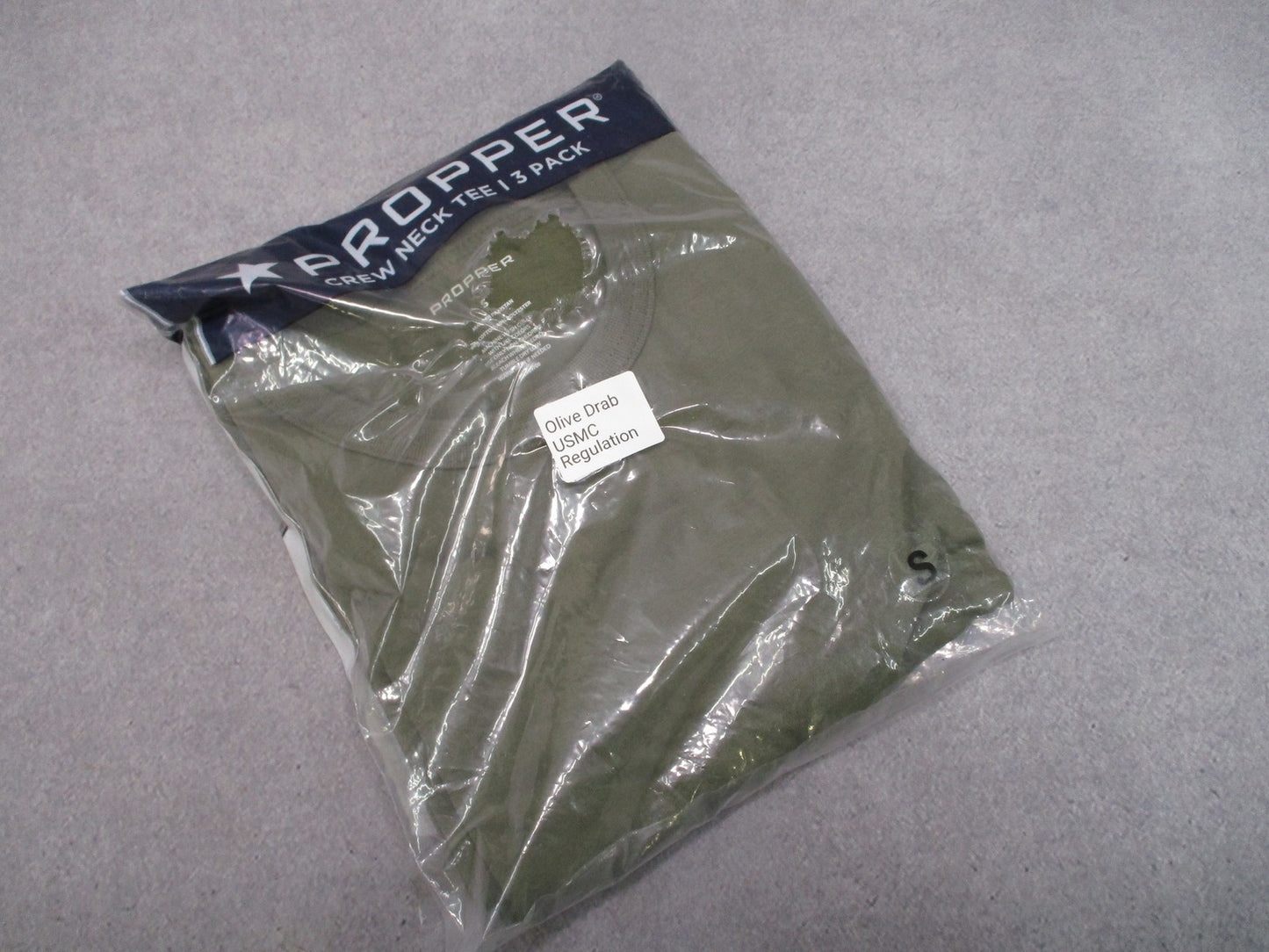 Propper Men's Crew Neck T-Shirt 3-Pack Olive Drab USMC Regulation Size Small New