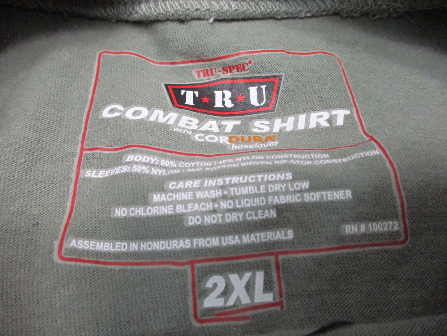Tru-Spec TRU Combat Shirt Digital Camo Cordura Baselayer Size 2XL