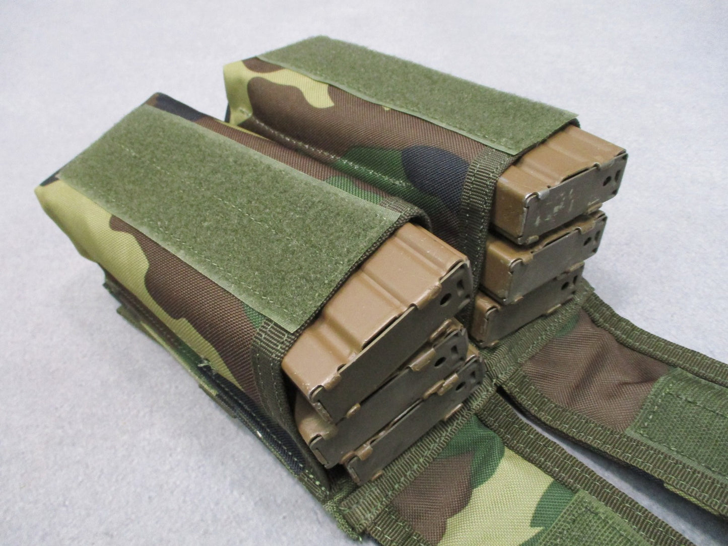 VooDoo Tactical Woodland Camo Double Magazine Pouch MOLLE Gear 5.56/7.62 M81