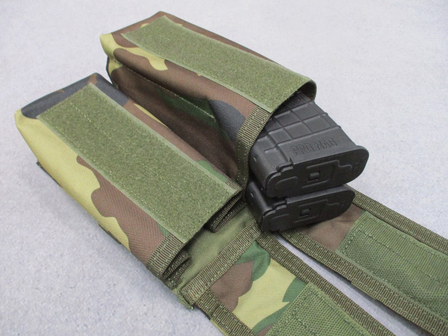 VooDoo Tactical Woodland Camo Double Magazine Pouch MOLLE Gear 5.56/7.62 M81