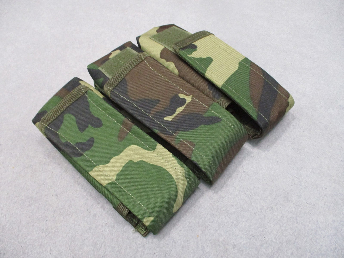 VooDoo Tactical Woodland Camo Triple Magazine Pouch MOLLE BDU M81 5.56/7.62