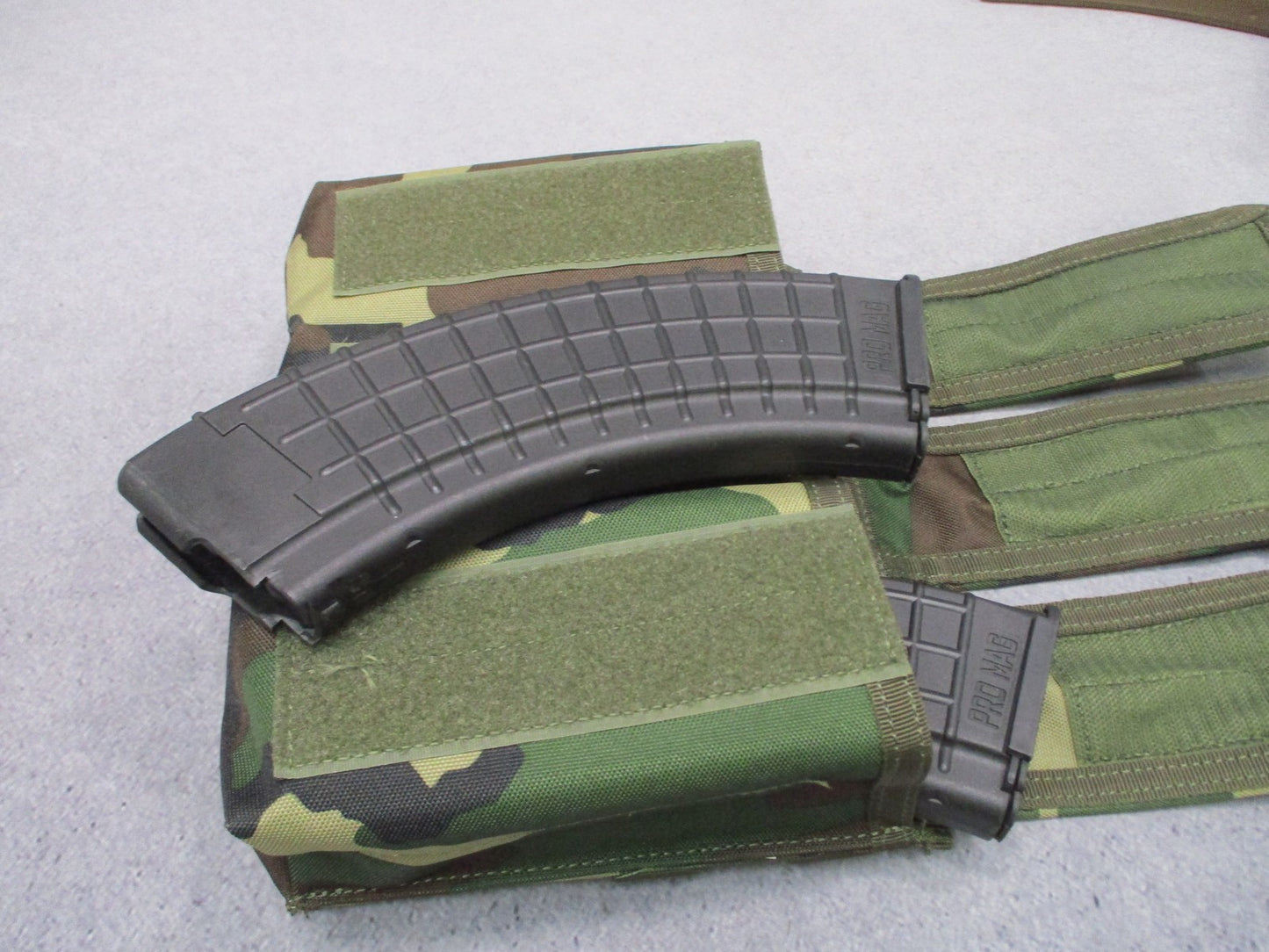 VooDoo Tactical Woodland Camo Triple Magazine Pouch MOLLE BDU M81 5.56/7.62
