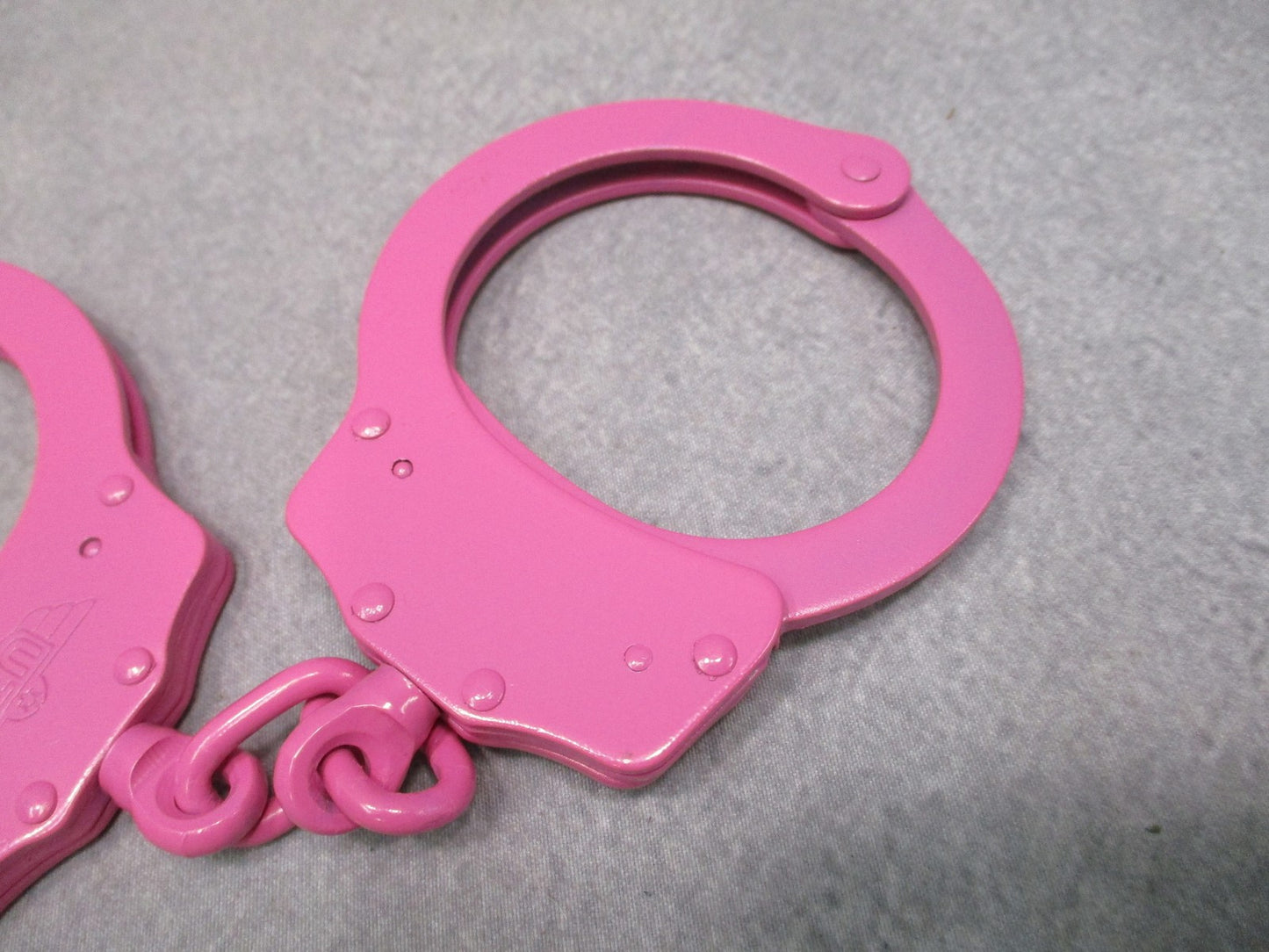 UZI Pink Plated Steel Handcuffs Double Lock with Two Keys New