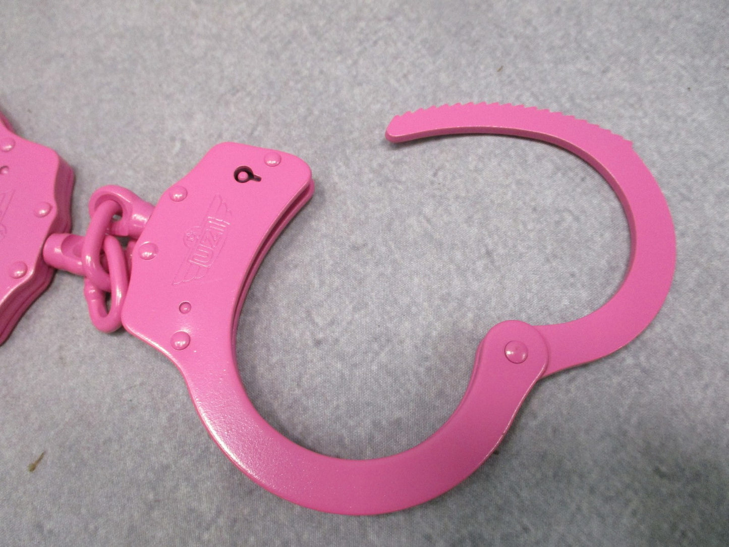 UZI Pink Plated Steel Handcuffs Double Lock with Two Keys New