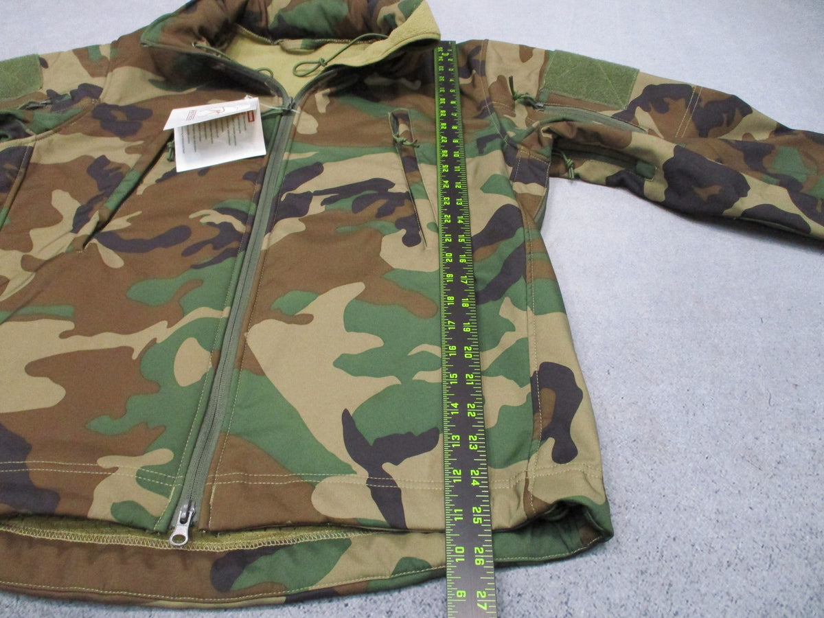 New Rothco Special Ops Tactical Soft Shell Jacket Woodland Camo Size Small 9906