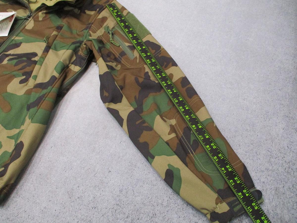 New Rothco Special Ops Tactical Soft Shell Jacket Woodland Camo Size Small 9906