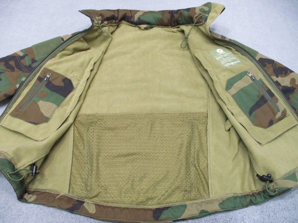 New Rothco Special Ops Tactical Soft Shell Jacket Woodland Camo Size Small 9906