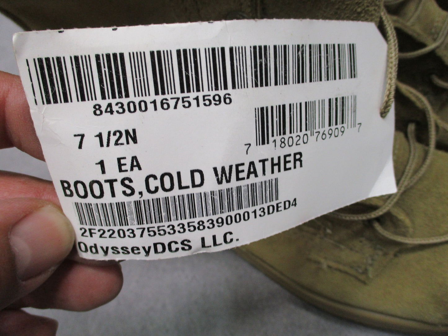 Army Regulation Altama 402803 Men's Tan Suede Cold Weather Boots Size 7.5N NEW