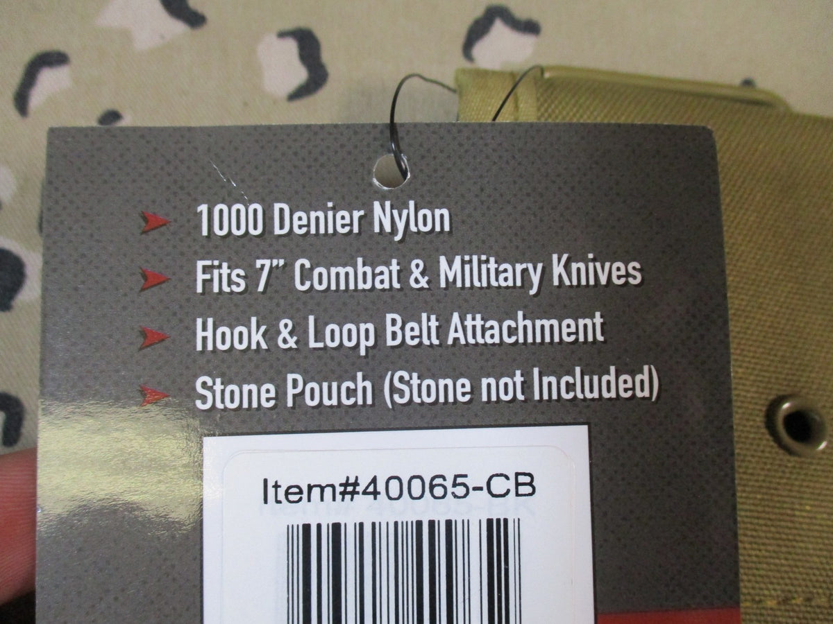 Rothco 7" Combat Knife Sheath 1000 Denier Nylon Coyote Brown 40065-CB New
