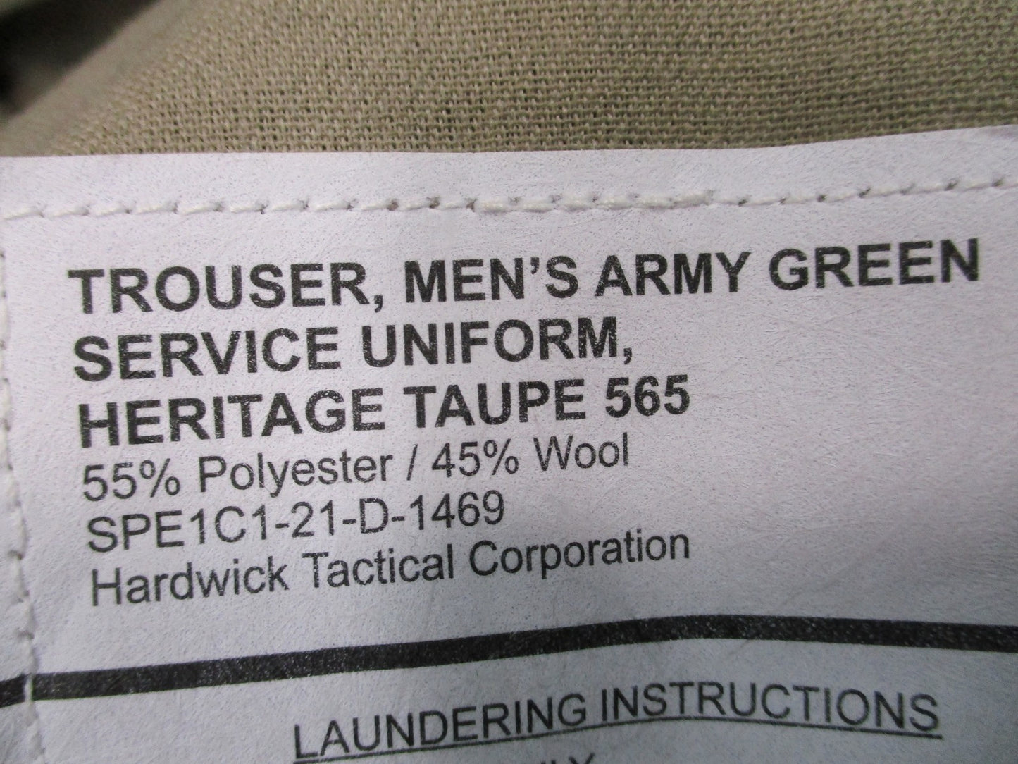 Mens US Army AGSU Service Uniform Pants Heritage Taupe 33x26 Hardwick 55/45 Wool
