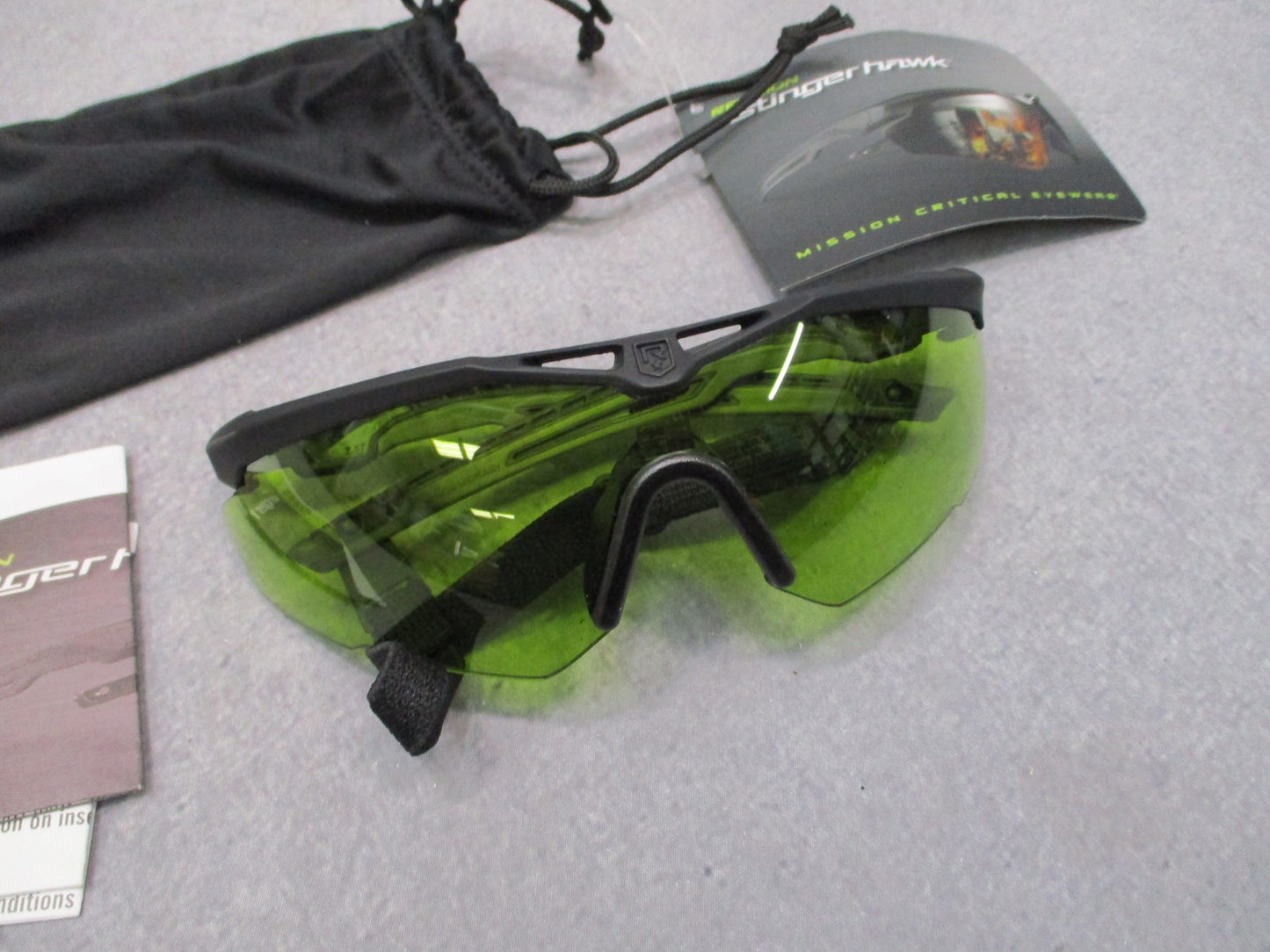 Revision StingerHawk Mission Critical Eyewear Safety Glasses Laser Green Lens