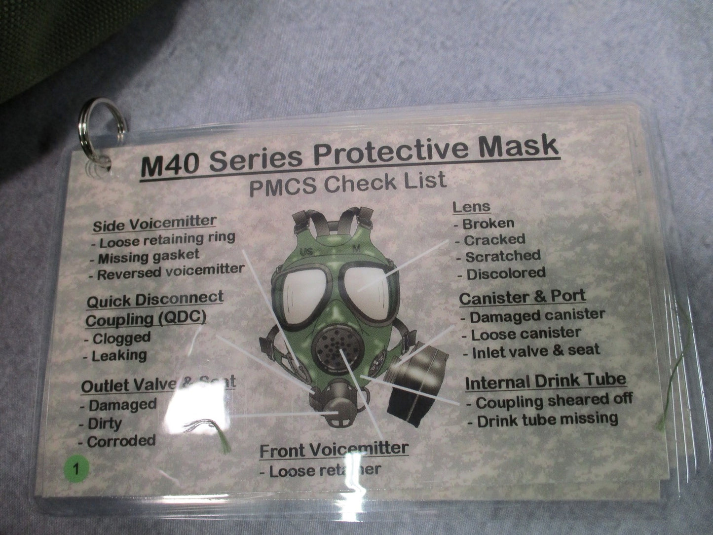 US Military Medium M40 Series Protective Mask w/ Bag & Manual - Used - Very Good
