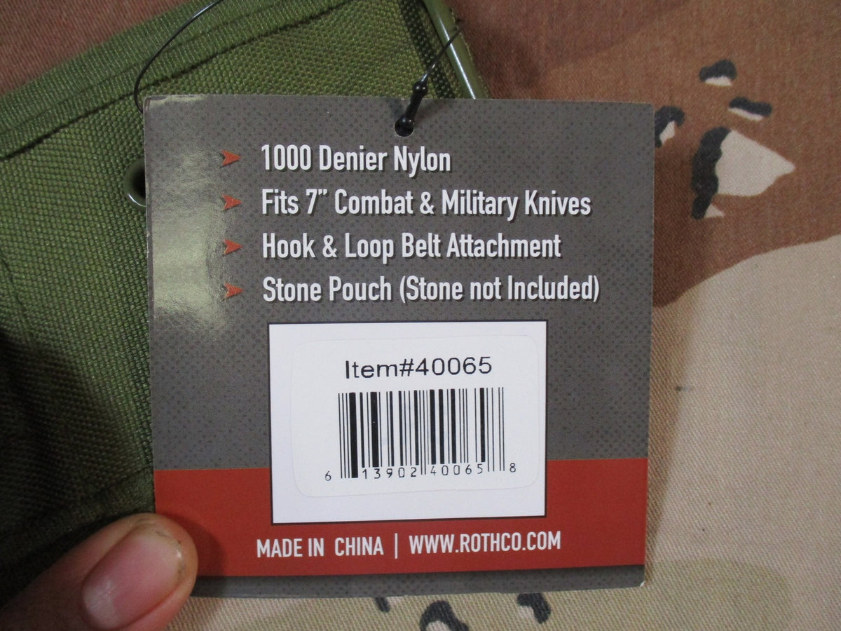 Rothco 40065 Nylon Knife Sheath Olive Drab Fits 7" Combat Military Knives New