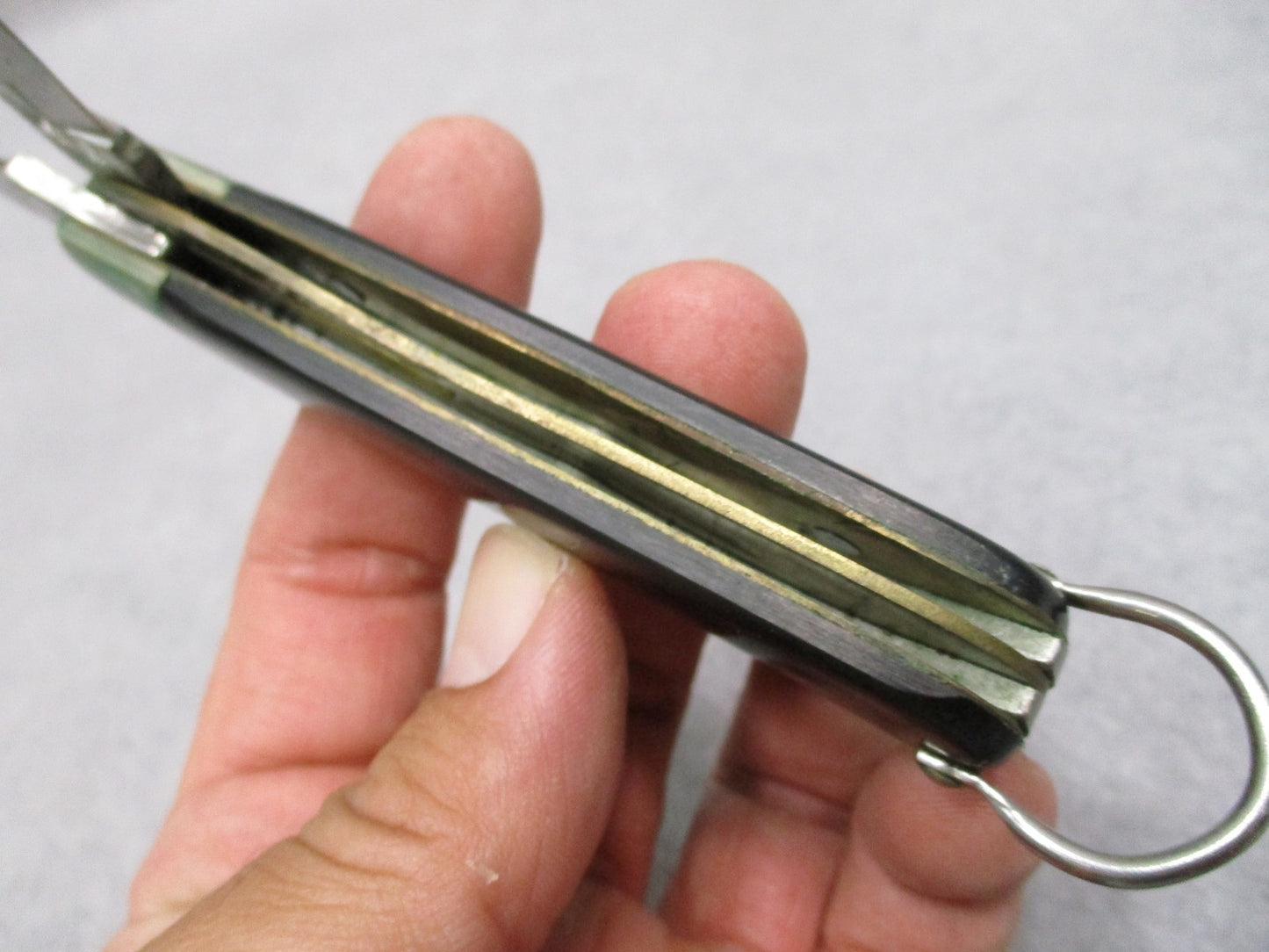 USGI Military Vintage Camillus 2-Blade Folding Knife Black Handle Keyring USA