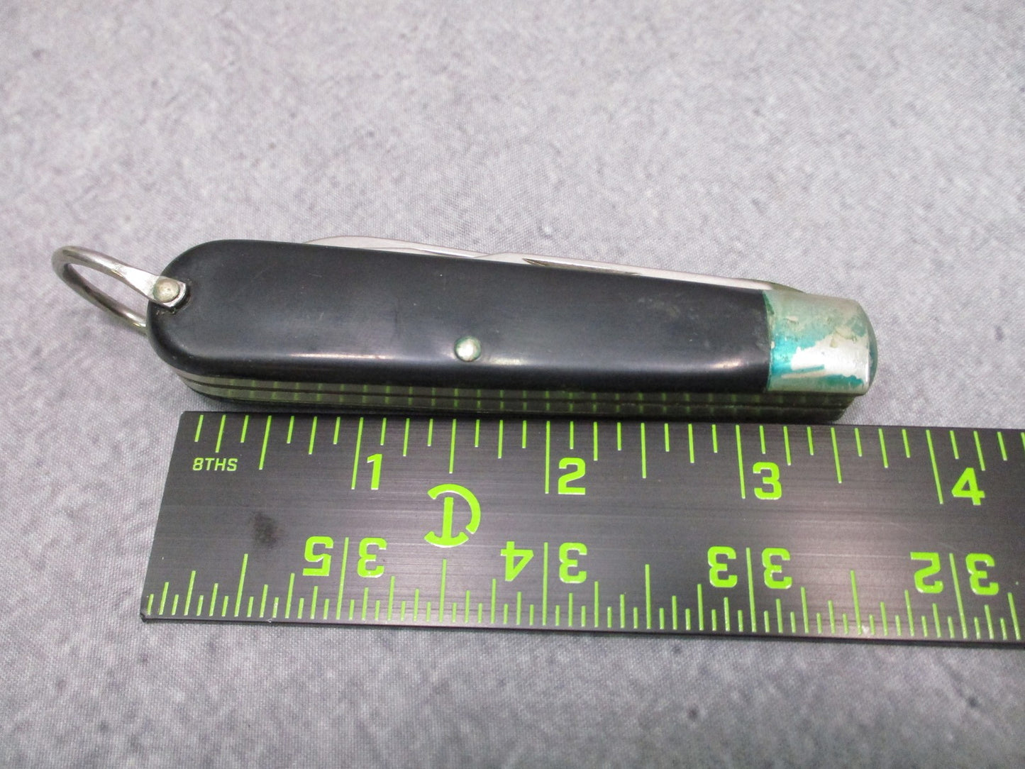 USGI Military Vintage Camillus 2-Blade Folding Knife Black Handle Keyring USA