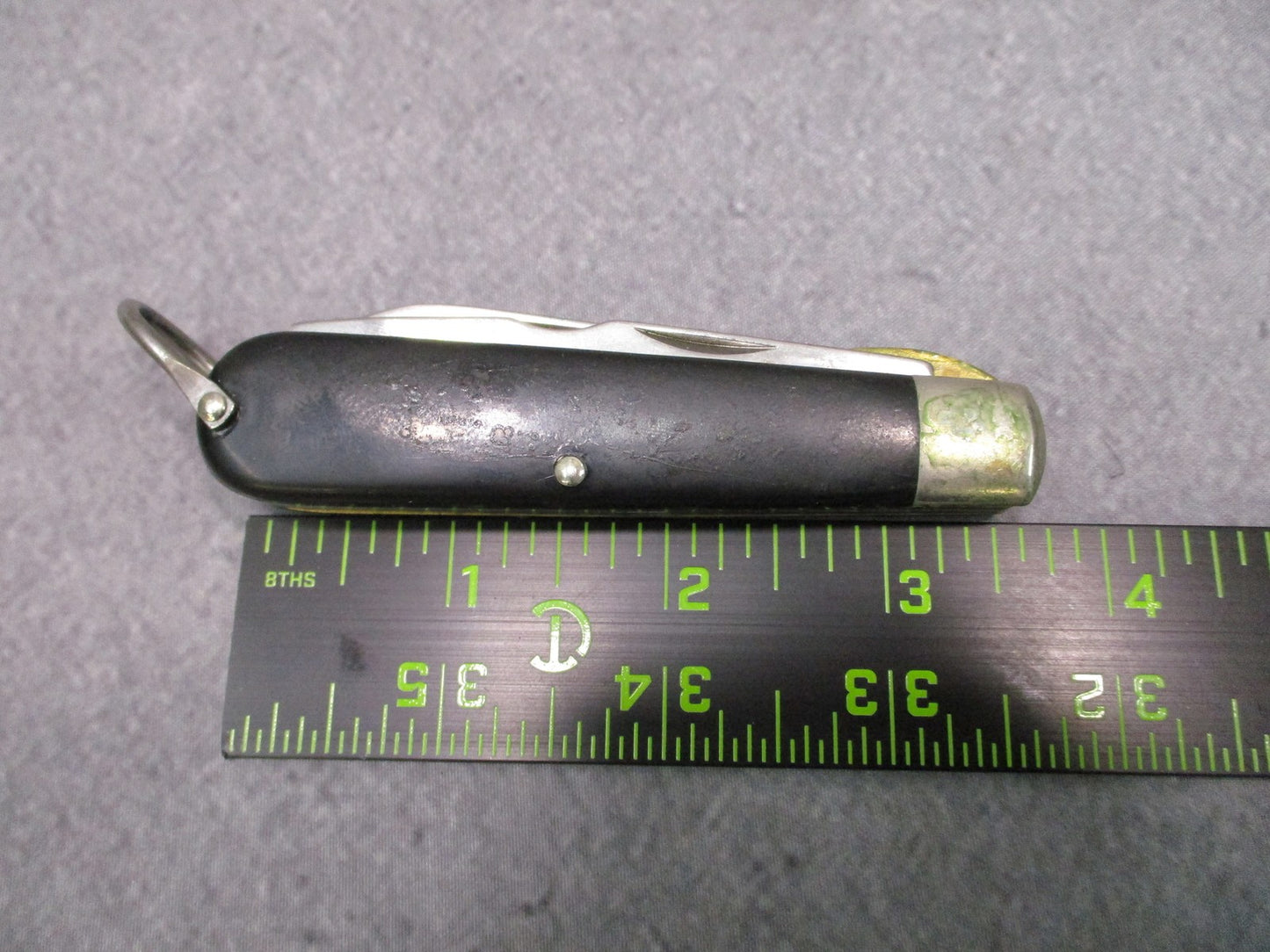Military Vintage Camillus Folding Pocket Knife Two Blades Black Handle USA