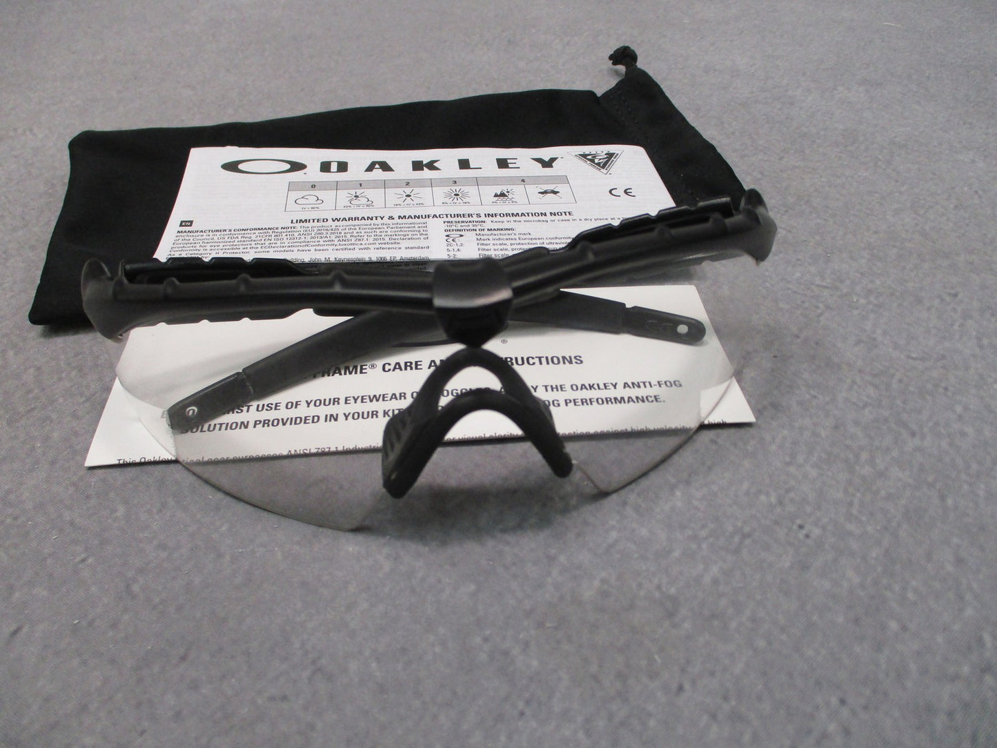 Oakley SI Ballistic M Frame 2.0 Safety Glasses Clear Lens Black Frame NEW