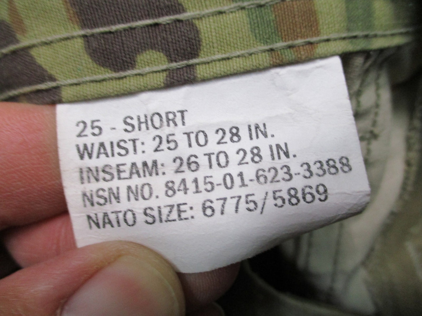 USGI Army Female ACU Pants Scorpion OCP Size 25 Short Combat Uniform Trousers