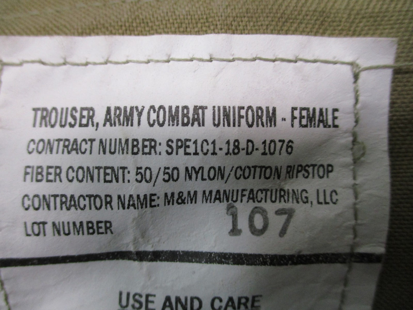 USGI Army Female ACU Pants Scorpion OCP Size 25 Short Combat Uniform Trousers
