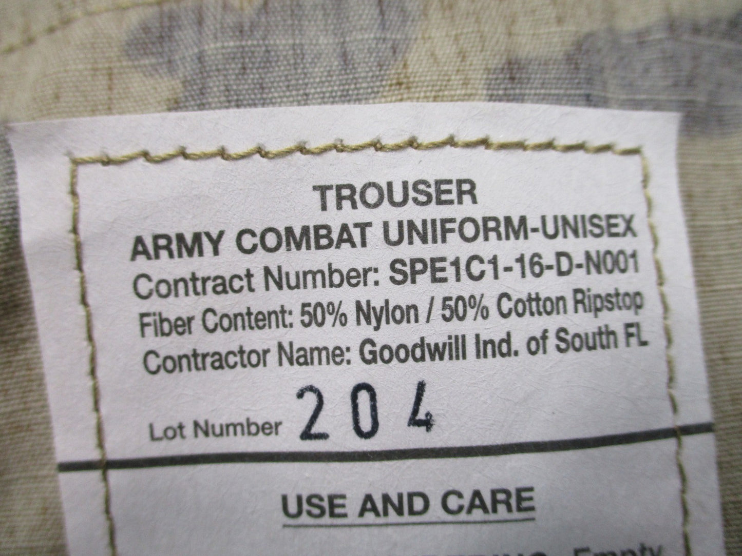 USGI Army Combat Uniform ACU Pants Scorpion OCP Large Reg Modified Elastic Cuffs