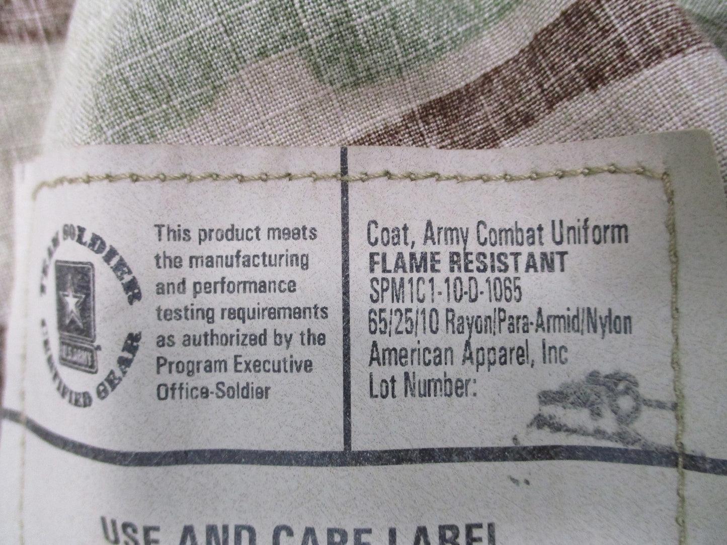 US Army Combat Uniform ACU Coat Flame Resistant X-Large-X-Long MultiCam