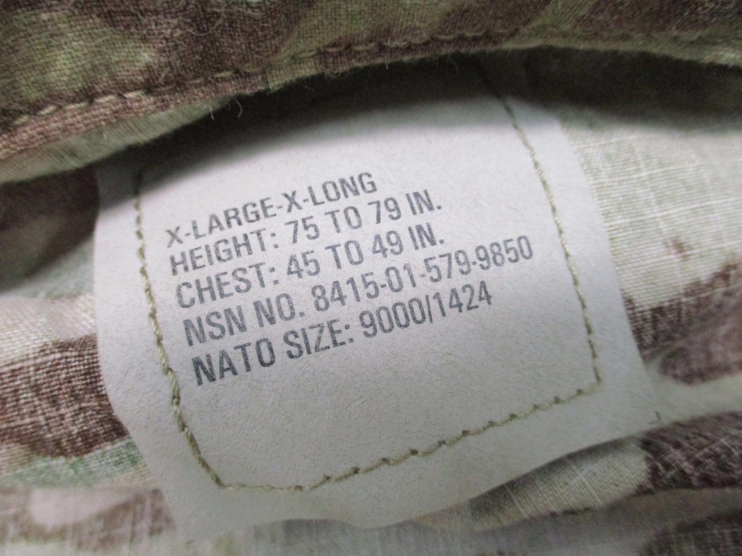 US Army Combat Uniform ACU Coat Flame Resistant X-Large-X-Long MultiCam