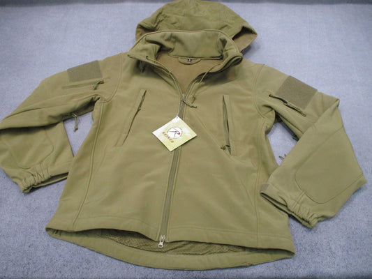 New Rothco Special Ops Tactical Soft Shell Jacket Coyote Brown Size Small 9867