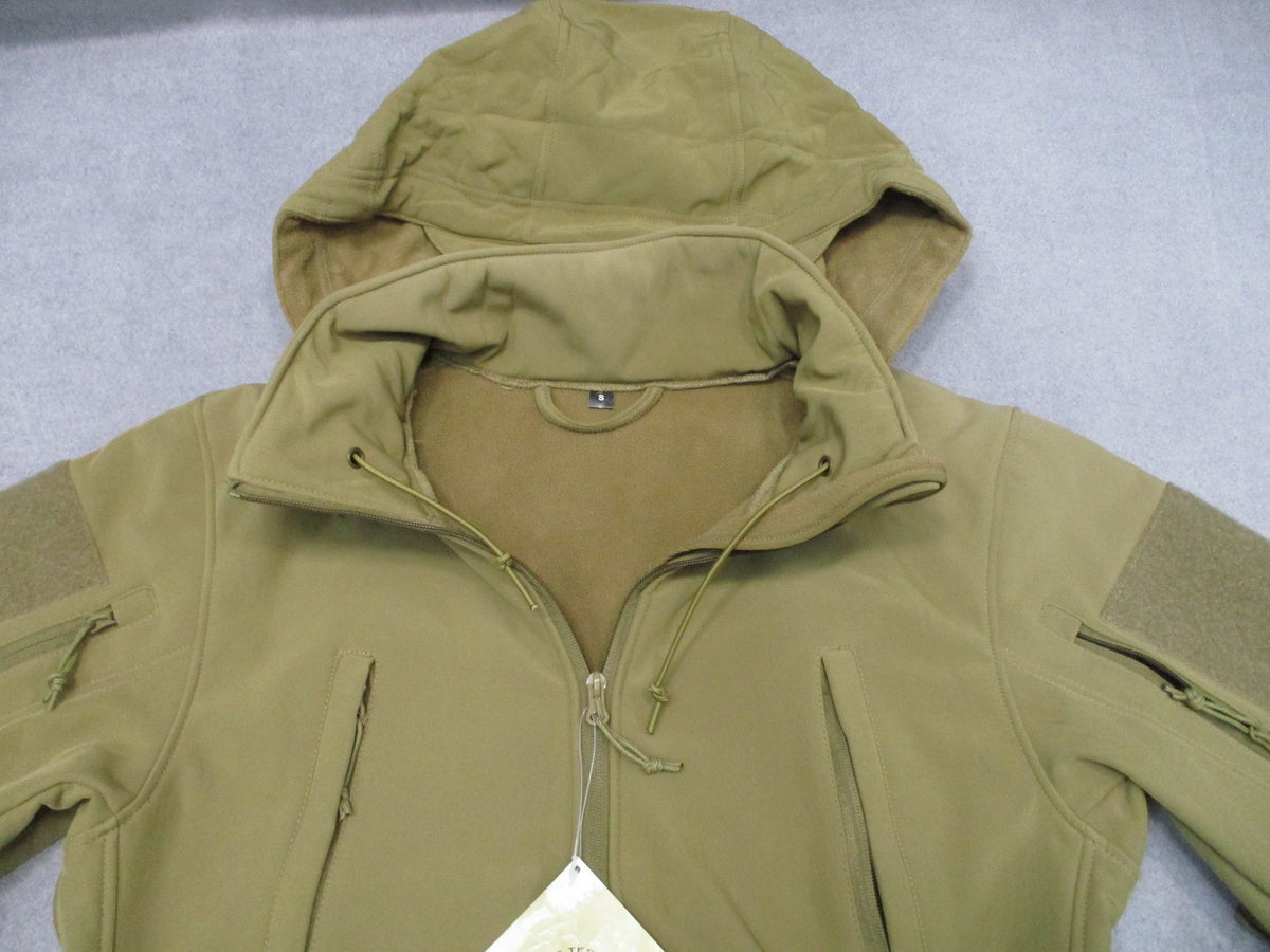 New Rothco Special Ops Tactical Soft Shell Jacket Coyote Brown Size Small 9867