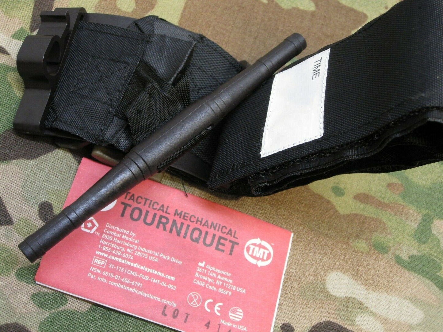 TACTICAL MECHANICAL TOURNIQUET TMT COMBAT MEDICAL ONE HANDED APPLICATION