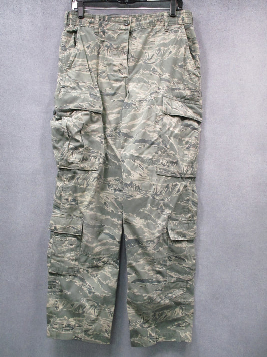 US Air Force ABU Camo Cargo Pants 10S 32" Waist 30" Inseam 60% Cotton 40% Nylon