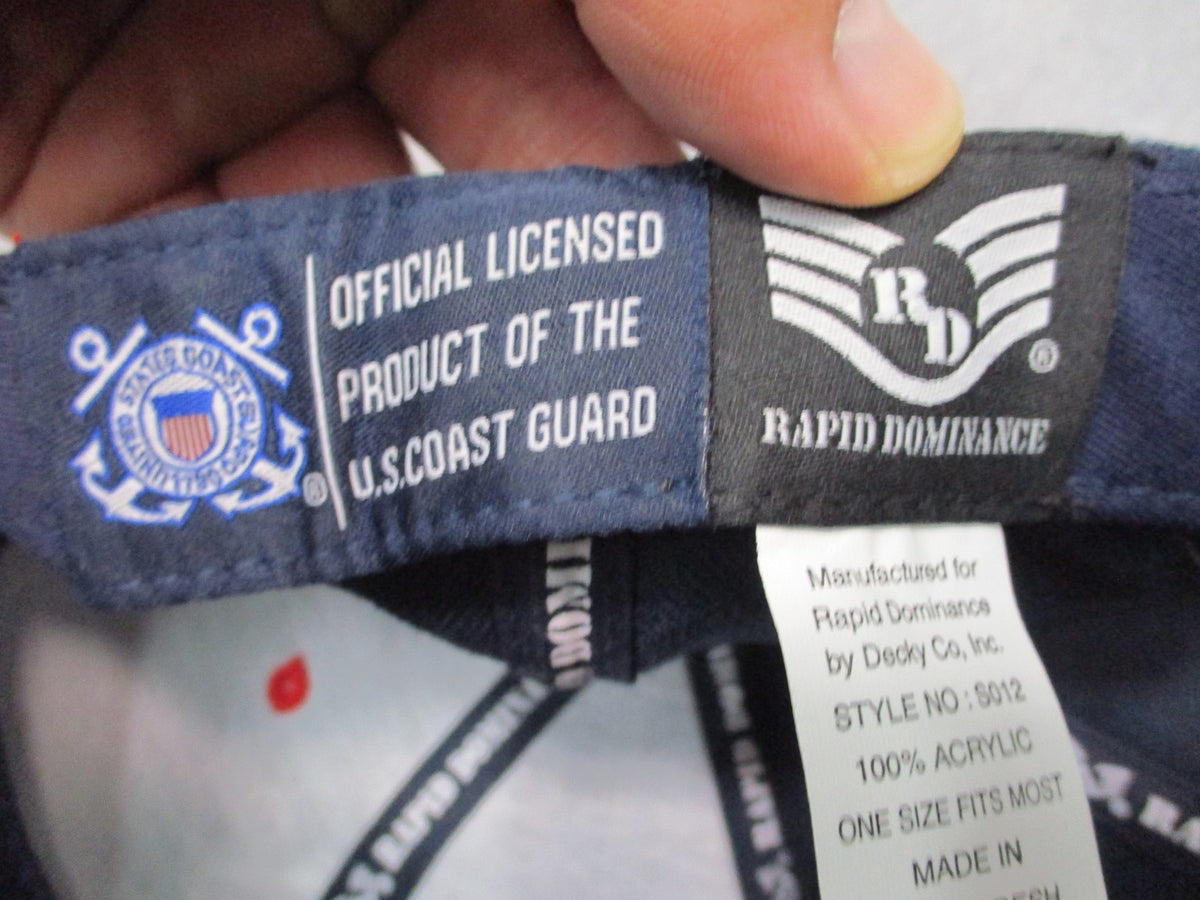 New Rapid Dominance US Coast Guard Embroidered Baseball Cap Hat USCG Navy Blue