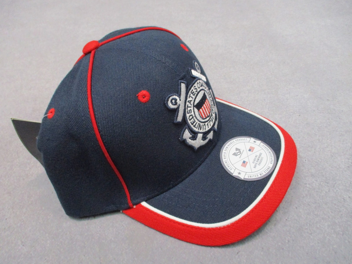 New Rapid Dominance US Coast Guard Embroidered Baseball Cap Hat USCG Navy Blue