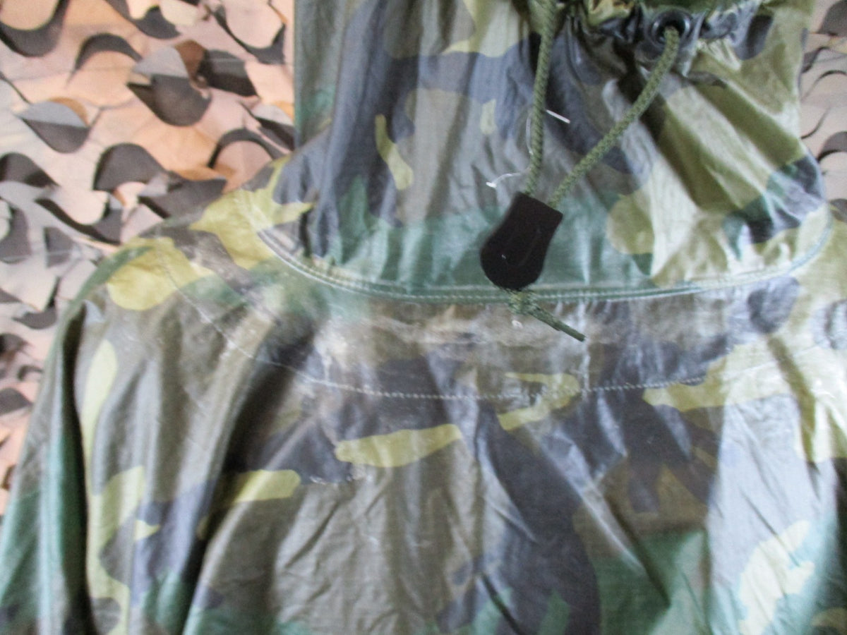 US Military Woodland Camouflage Wet Weather Poncho - Genuine USGI Surplus