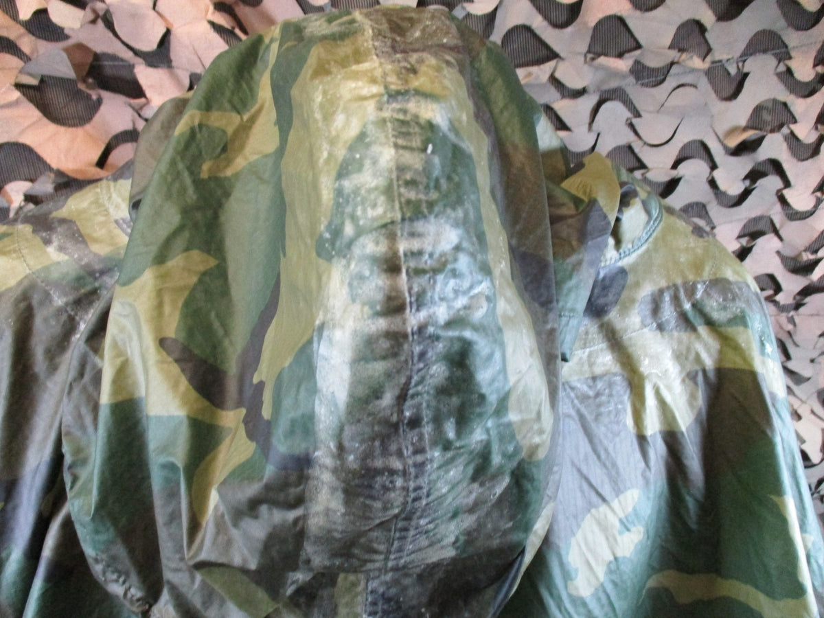 US Military Woodland Camouflage Wet Weather Poncho - Genuine USGI Surplus