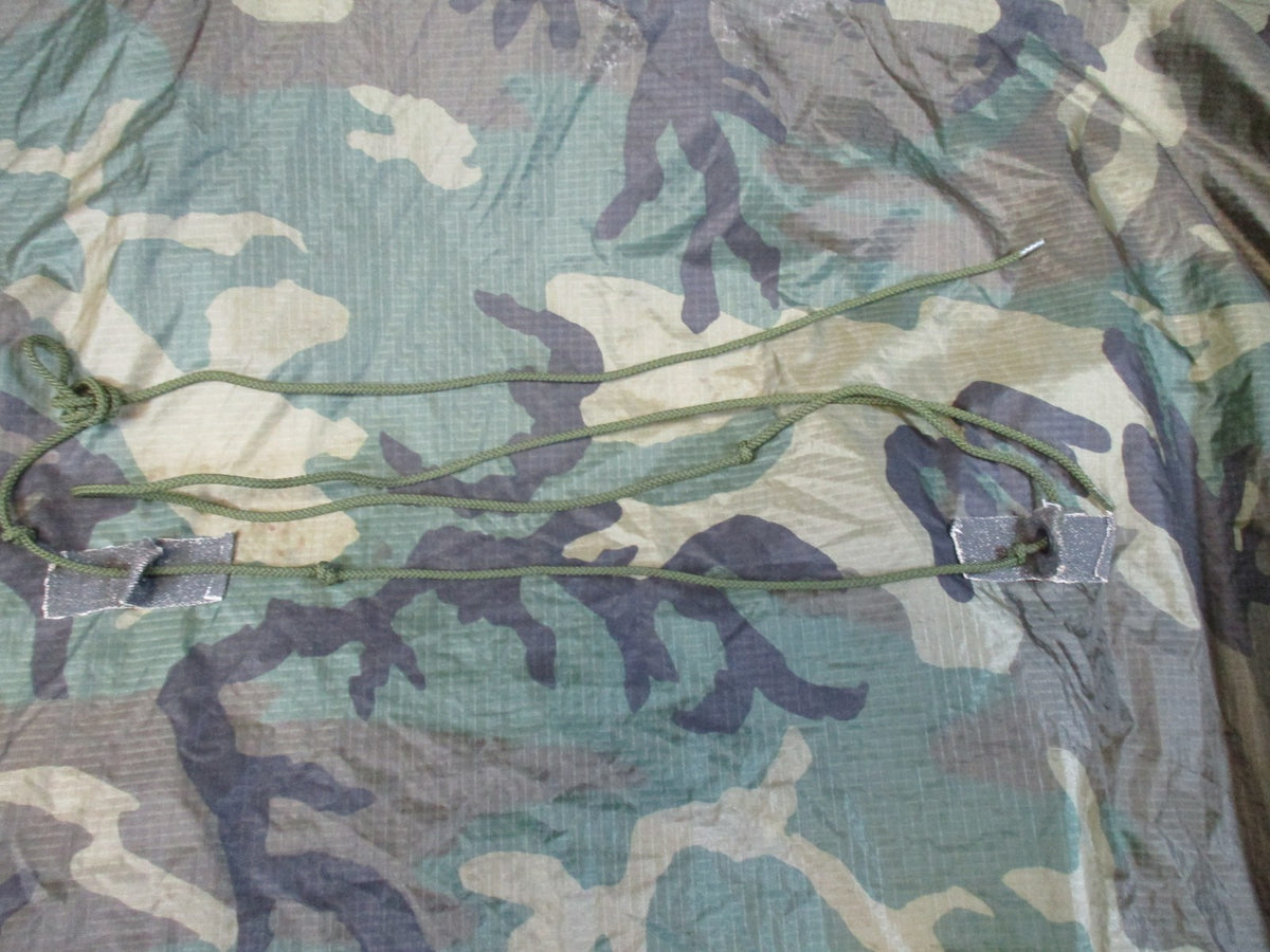 US Military Woodland Camouflage Wet Weather Poncho - Genuine USGI Surplus