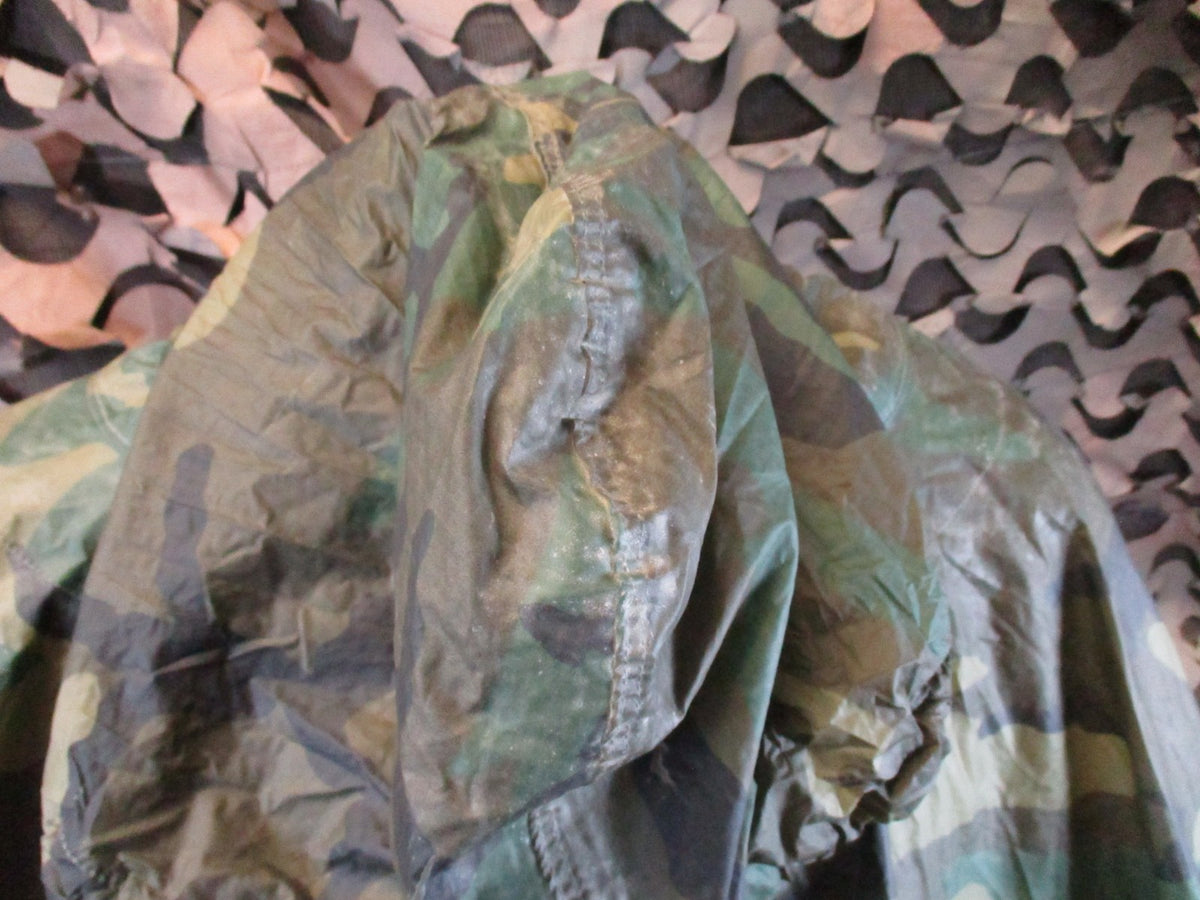 US Military Woodland Camo Wet Weather Poncho Genuine USGI Surplus Waterproof
