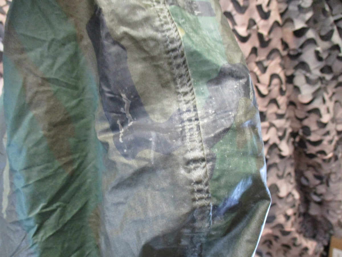 US Military Woodland Camo Wet Weather Poncho Genuine USGI Surplus Waterproof